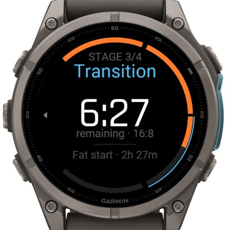 Fasting Timer en Garmin fēnix: ayuno en curso con la etapa actual
