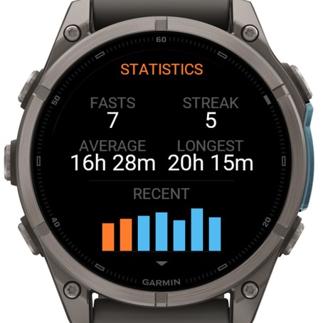 Fasting Timer en Garmin fēnix: estadísticas
