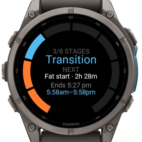 Fasting Timer en Garmin fēnix: detalles: anillo de etapas