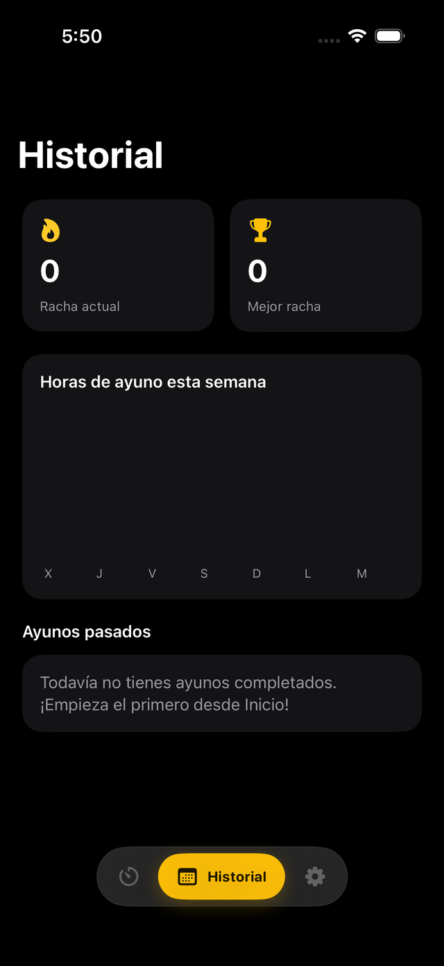 Historial y rachas